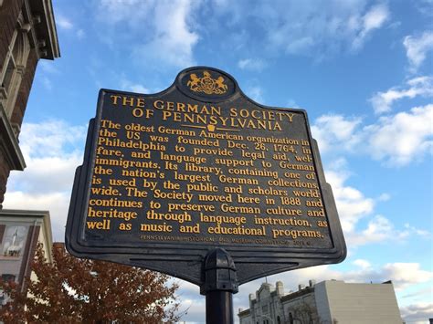 Read the Plaque - German Society of Pennsylvania