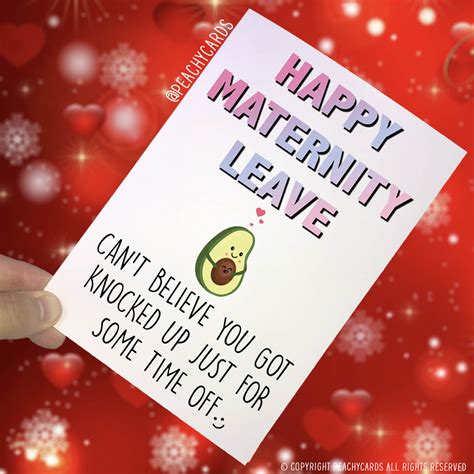 Funny Maternity Leave Card Work Colleague Congratulations | Etsy