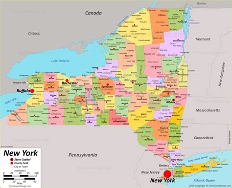 New York State Map | USA | Maps of New York (NY)