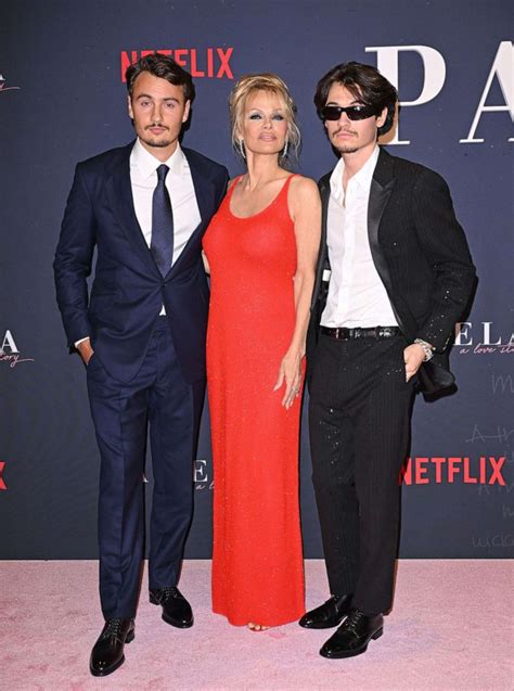 Pamela Anderson gets support from sons Brandon and Dylan at documentary ...