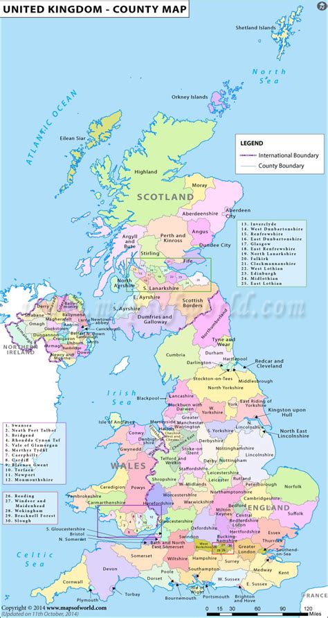 England Map Counties And Cities