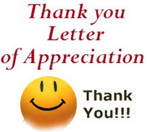 Saying Thank You Appreciation Letter