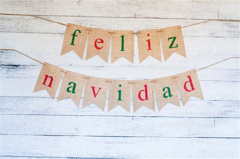 Feliz Navidad Banner Christmas Burlap Banner Merry Christmas | Etsy