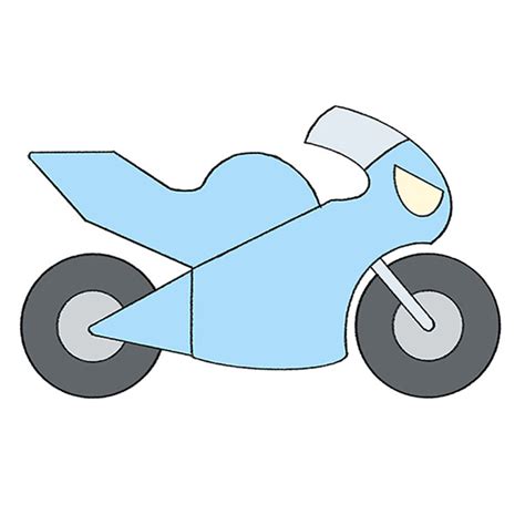 How to Draw an Easy Motorcycle - Easy Drawing Tutorial For Kids