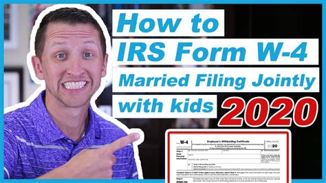 How to fill out IRS form w 4 2020 Married Filing Jointly - YouTube