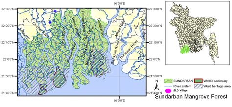 Map of Sundarban mangrove forest | Download Scientific Diagram