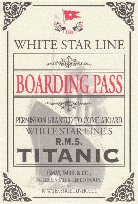 Boarding Pass Real Titanic Titanic Titanic Artifacts | Porn Sex Picture