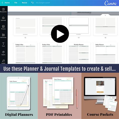 Journal and Planner Canva Template Kit