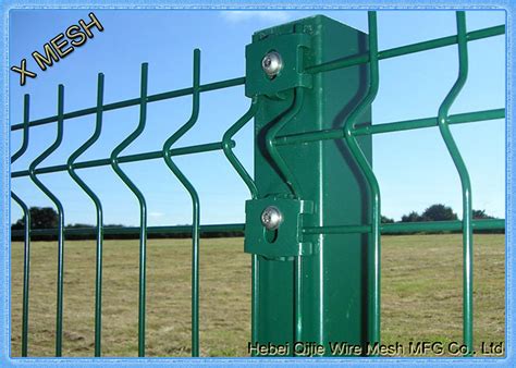 Green Powder Coated Wire Mesh Fence Panels Perimeter Coated Welded Wire ...