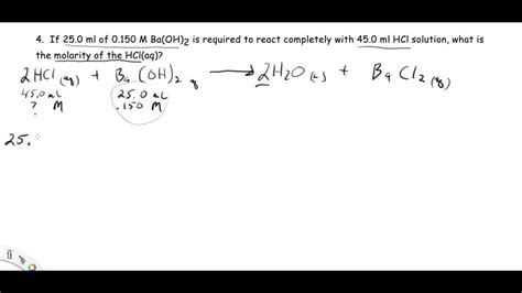 Titration Stoichiometry HCl and Ba(OH)2 - YouTube