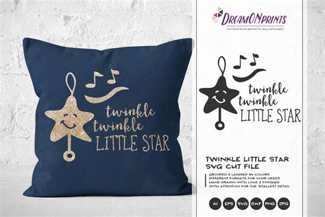 Twinkle Twinkle Little Star SVG Cut File (200930) | Cut Files | Design ...