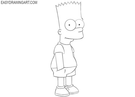 Bart Simpson Drawing Step By Step