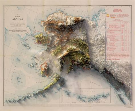 Alaska - 3D rendered map | Cartografía, Estrecho de bering, Mapas ...