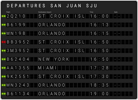 San Juan Luis Munoz Marin Airport Departures & [SJU] Flight Schedules