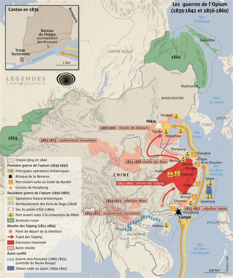 Opium Wars, 19th century. From 1839 to the end... - Maps on the Web