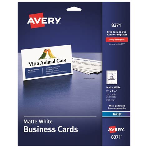 Avery 8371 Business Card Template