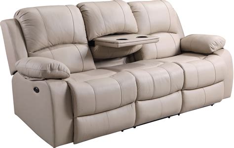 Shae Winnfield Taupe Leather Power Reclining Sofa from Leather Italia ...