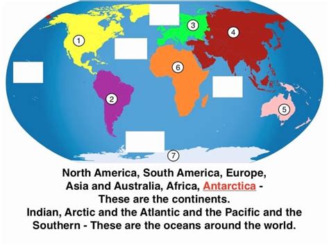 Map Quiz - Continents and Oceans Diagram | Quizlet