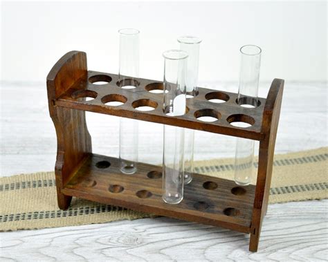 Vintage Chemistry Test Tube Rack / Wood Test Tube Rack