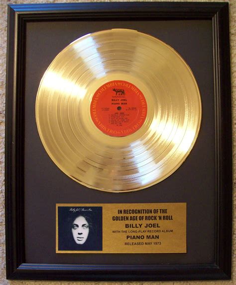 Billy Joel Piano Man Gold Record Album