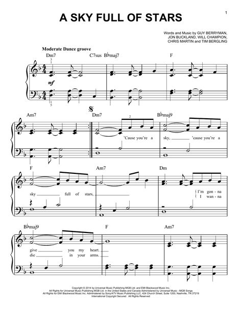 A Sky Full Of Stars | Sheet Music Direct