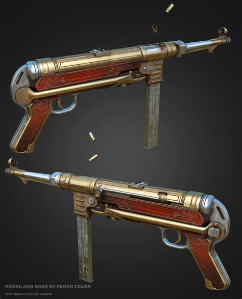 ArtStation - MP40 Retexturing, Jeremy Jodoin in 2021 | Jeremy, Tutorial ...