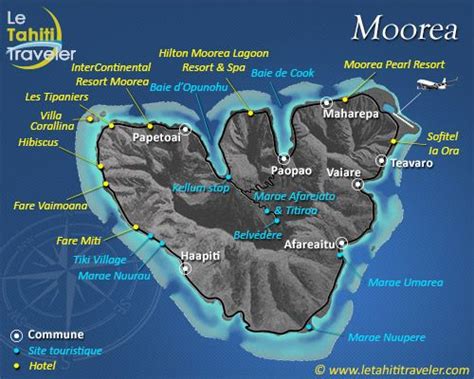 Moorea French Polynesia Map - Map Of Stoney Lake