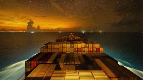 A 4K Time-Lapse of a Container Ship Traveling From Vietnam to China and ...