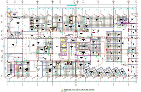 Floor Fire Alarm System Layout AutoCAD Plan Download - Cadbull