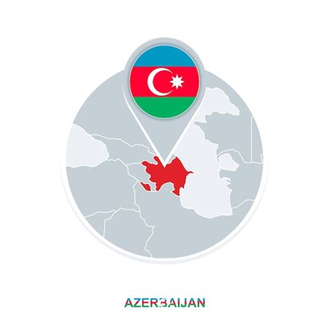 Premium Vector | Azerbaijan map and flag vector map icon with ...