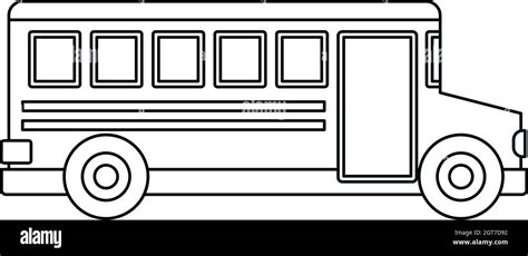 School bus icon, outline style Stock Vector Image & Art - Alamy