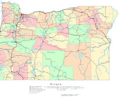 Map Of Oregon Counties With Cities - Dasi Marcella