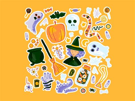 Halloween Stickers by Ganna Sereda (Anna_leni) on Dribbble