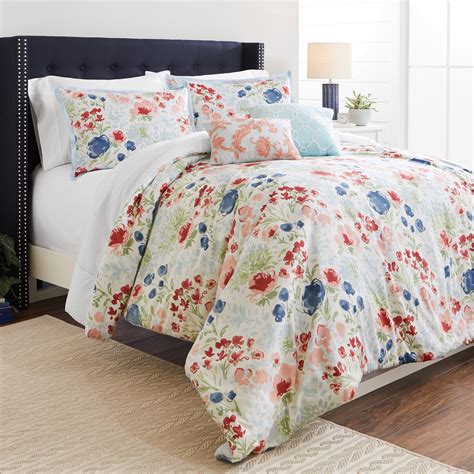 Better Homes & Gardens Full or Queen Tranquil Floral Comforter Set, 5 ...