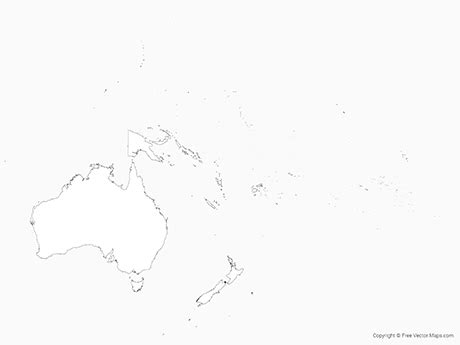 Oceania Blank Map Outline