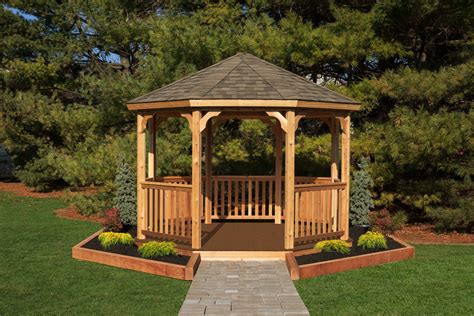 Wooden Octagon Gazebo Kit - Amish-Made by YardCraft