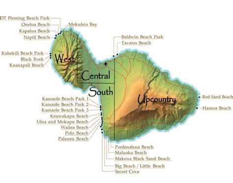 Best Beaches On Maui Map