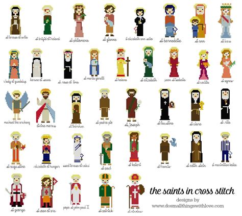 40 Catholic Saints in Cross Stitch – Do Small Things with Great Love