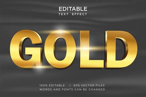 Premium Vector | Golden text effect