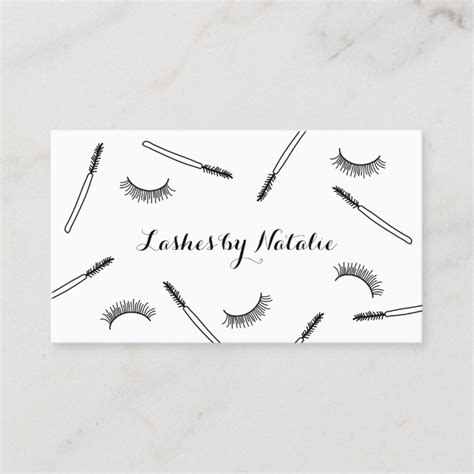 Lashes Makeup Artist Cute Eyelash Salon Business Card | Zazzle.com