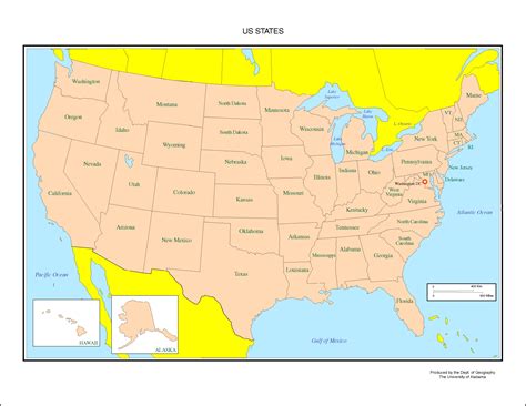 Us States Labeled