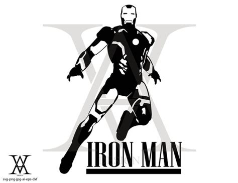 Ironman silhouette marvel vector. INSTANT DOWNLOAD | Etsy