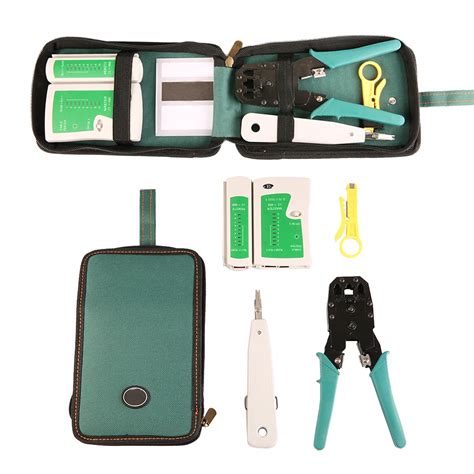 Cable Tester Kit Ethernet Cable Tester Kit Crimp Crimper Pliers 5pcs ...