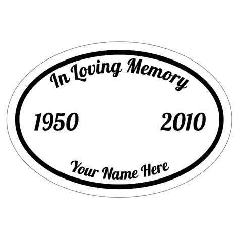 In Loving Memory Oval Sticker