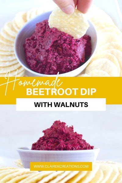 Beetroot dip with walnuts - deliciously rich, health, vegan and paleo.