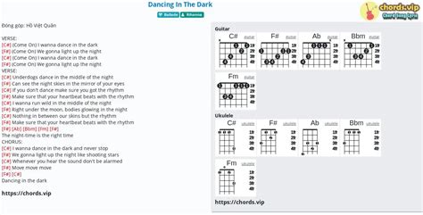 Chord: Dancing In The Dark - tab, song lyric, sheet, guitar, ukulele ...