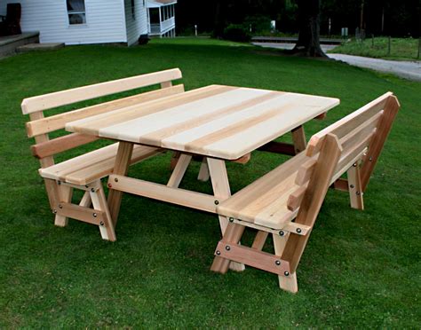 Cedar Wood Picnic Table - Image to u