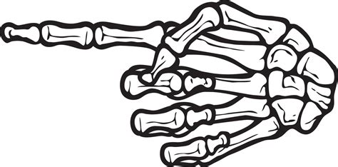 Skeleton hand with pointing finger. Vector illustration. 20364768 ...