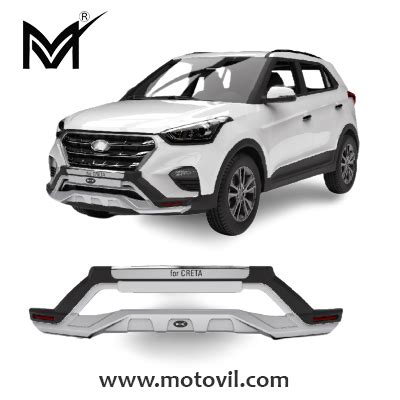 Hyundai Creta Front Bumper Guard welcome brand ABS Plastic - Motovil