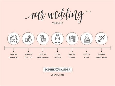 Wedding Invitation Timeline Template